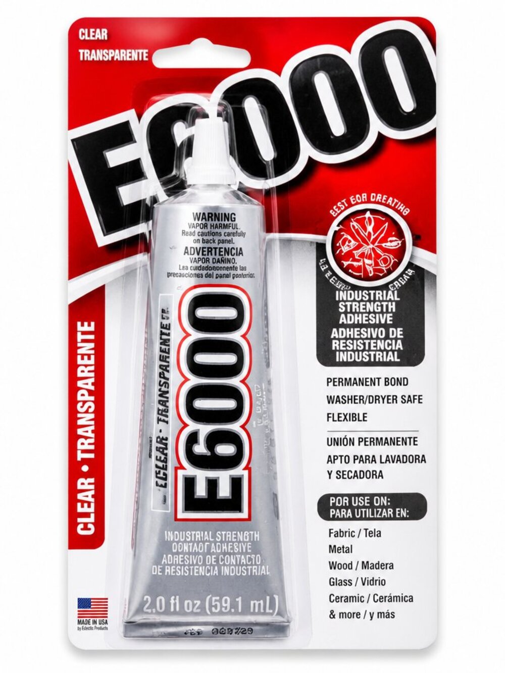 E6000 Strong Craft Adhesive for Jewelry, DIY & Repairs